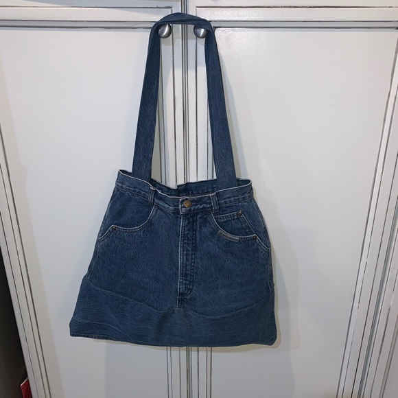 Handmade Rockies Jean Bag tote Tush Sac weekender Rocky Mountain western - Picture 5 of 5